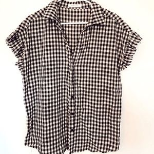 Mustard Seed Gingham Button Up